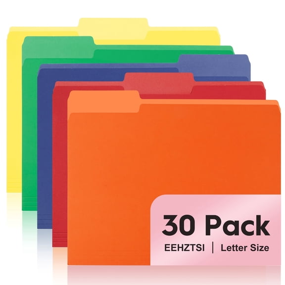 Expandable File Folder Red Dark Red 150 Pack Letter Size File Folders with 1/3 Cut Tabs for Office ...