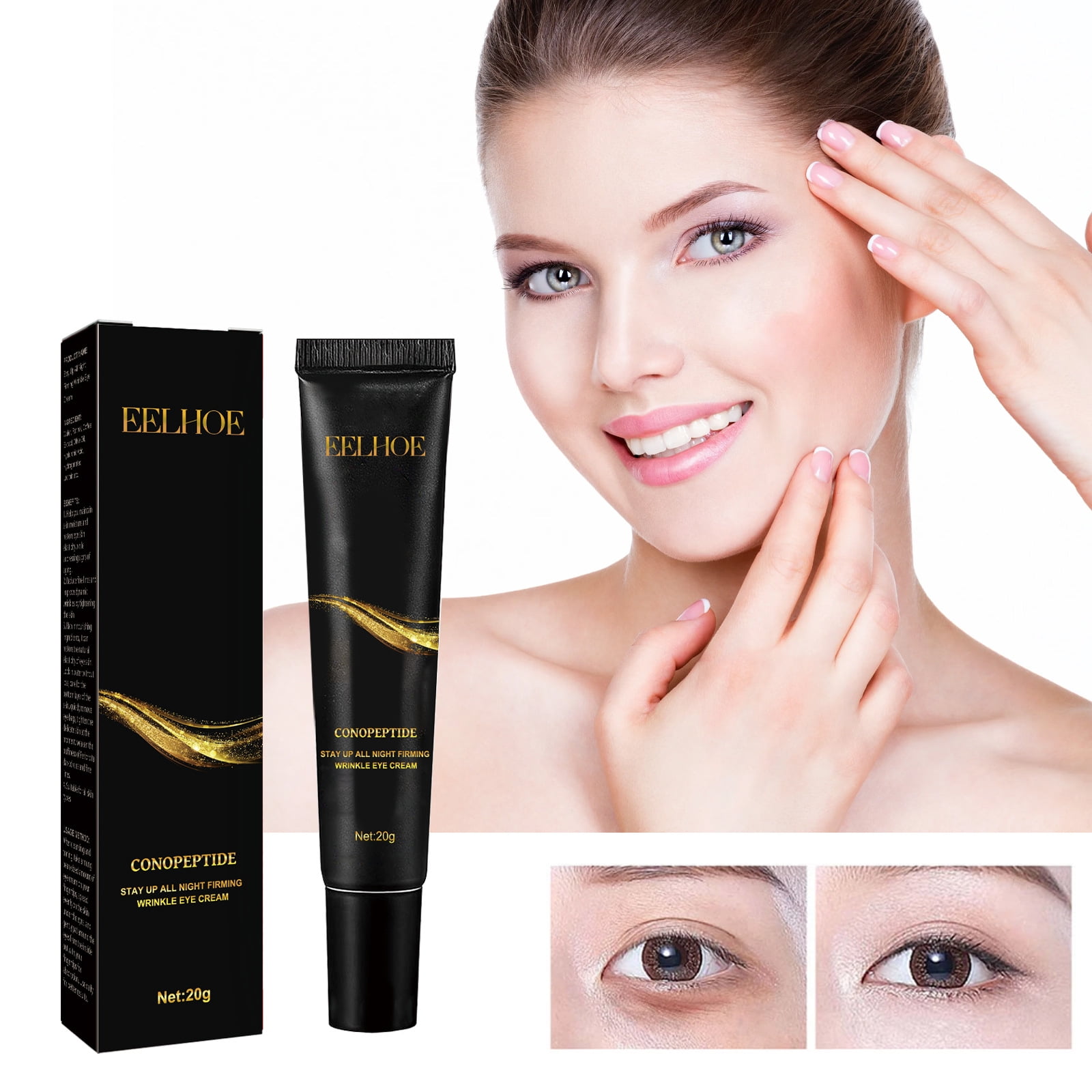 EELHOE Eye Firming Cream, Reduces the Appearance of Wrinkles, Dark