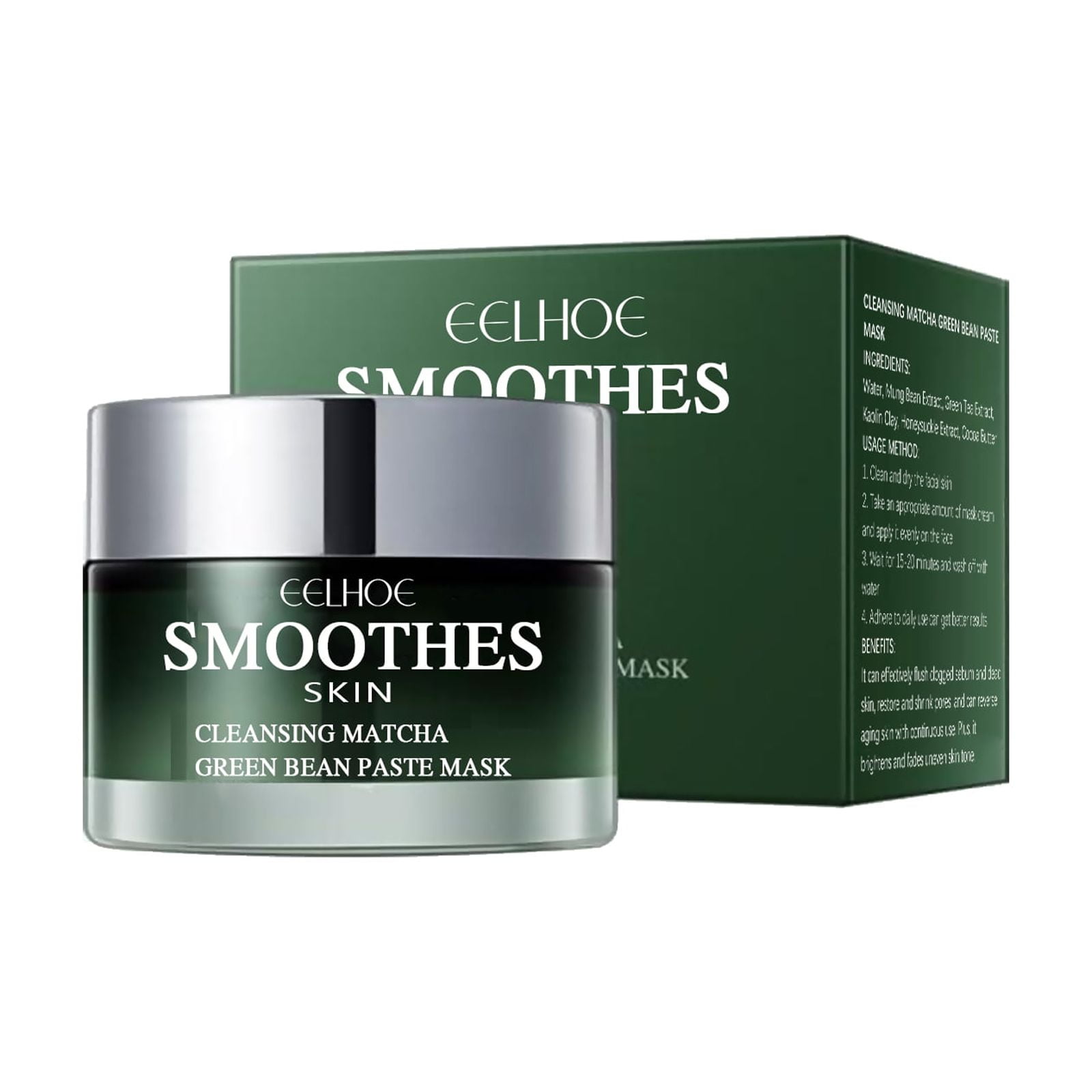 EELHOE Green Tea Blackhead Remover Mask Deep Cleansing Skin Tightening Pores Lightening