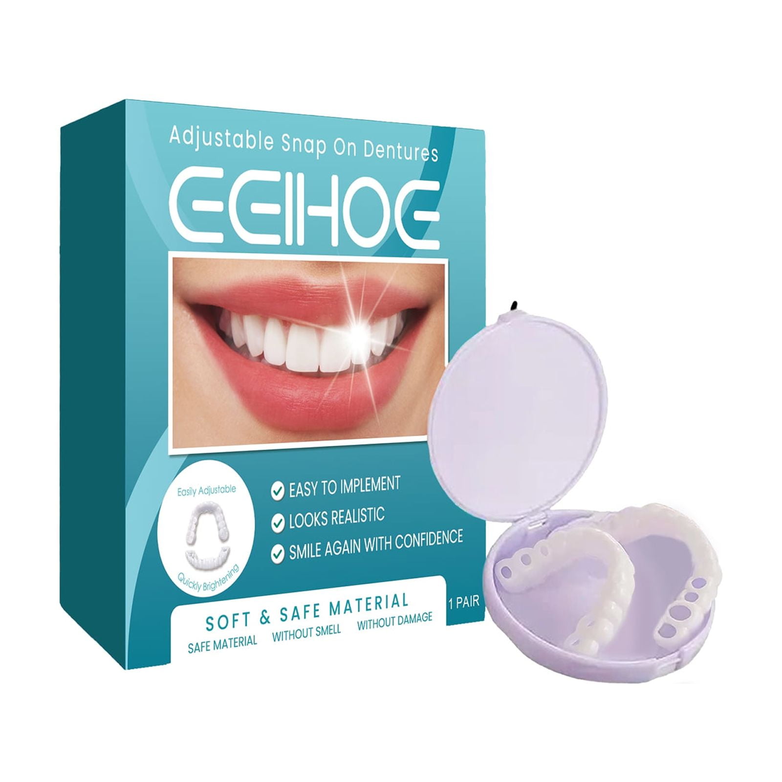 EELHOE adjustable snapon dentures temporary fillings gap filling