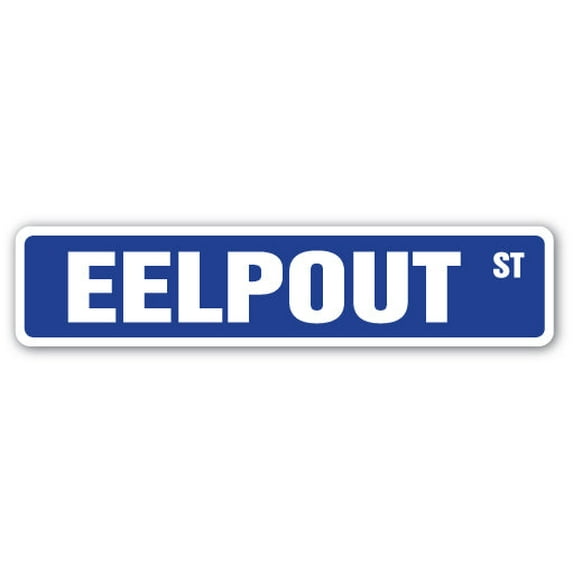 EELPOUT Street Sign festival walker minnesota fish fishing | Indoor/Outdoor | 36" Wide