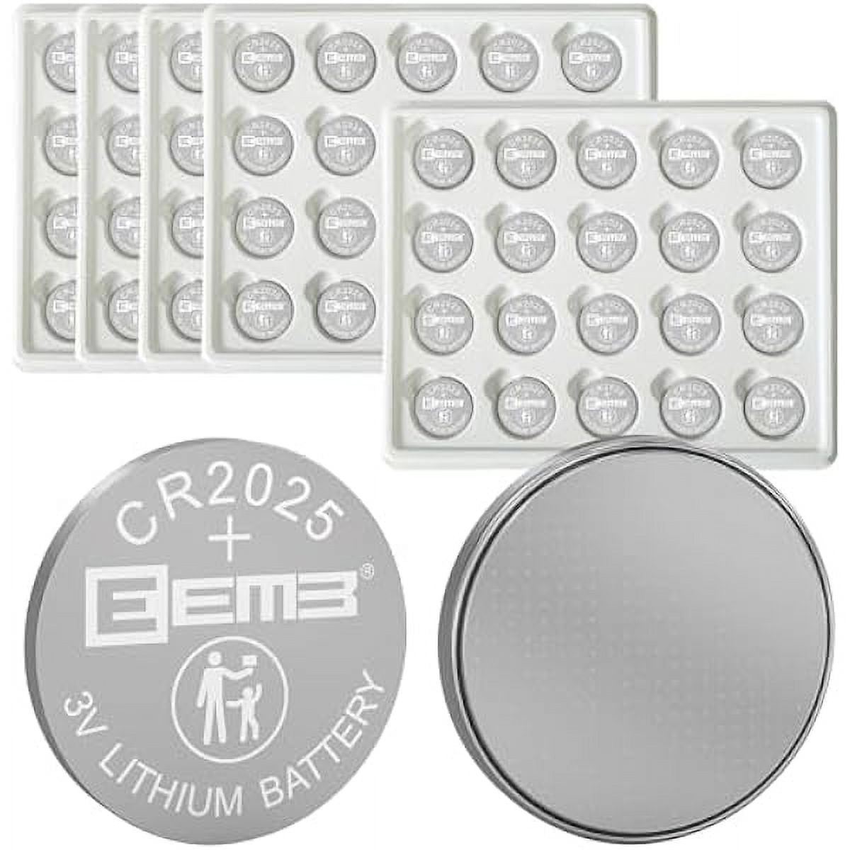 EEMB 100 Pack CR2025 Battery 3V Lithium Battery Button Coin Cell