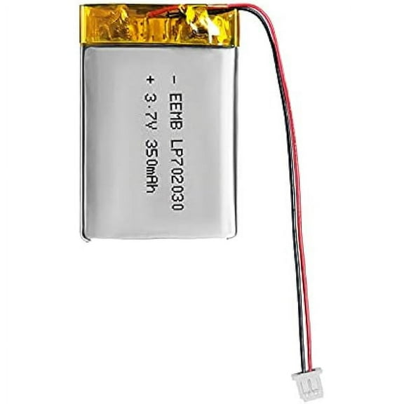 EEMB 3.7V Lipo Battery 350mAh 702030 Lithium Polymer ion Battery Rechargeable Lithium ion Polymer Battery with JST Connector Make Sure Device Polarity Matches with Battery Before Purchase!!!