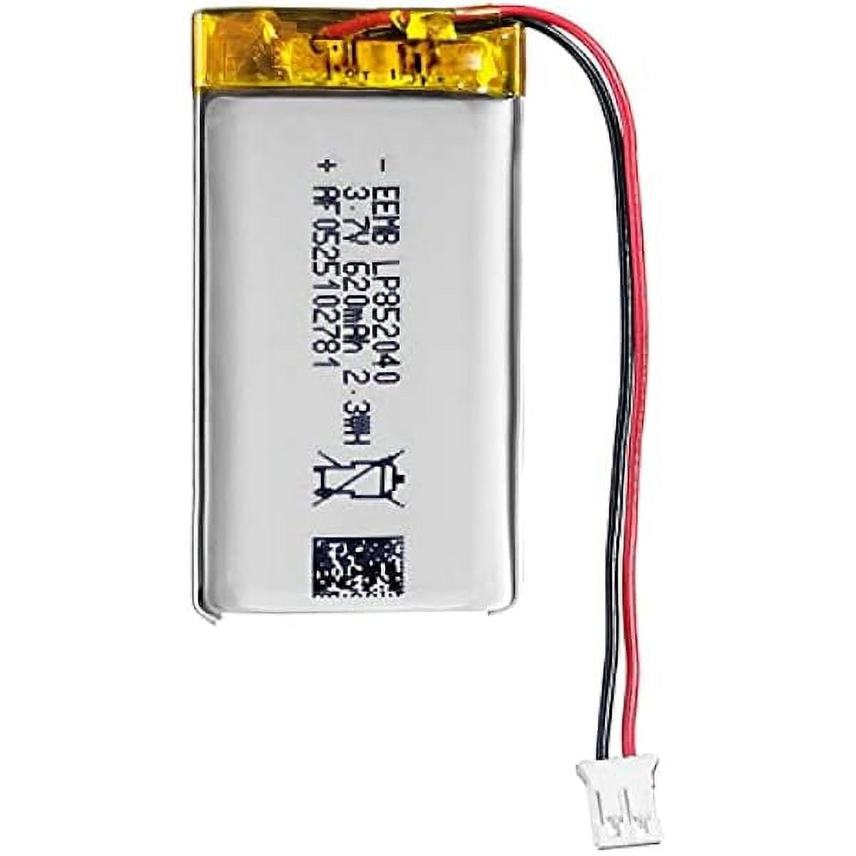 EEMB 3.7V Lipo Battery 620mAh 852040 Lithium Polymer ion Battery Rechargeable Lithium ion Polymer Battery with JST Connector Make Sure Device Polarity Matches with Battery Before Purchase!!!