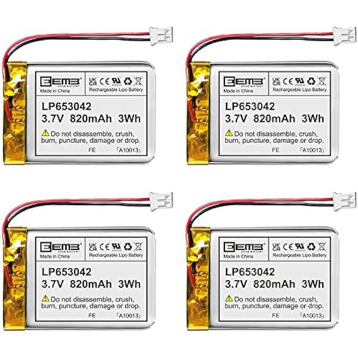 Batterie Lithium Polymère 3.7V 800mAh Avec Connecteur JST - Compatible Avec Certains Casques Blue Parrott