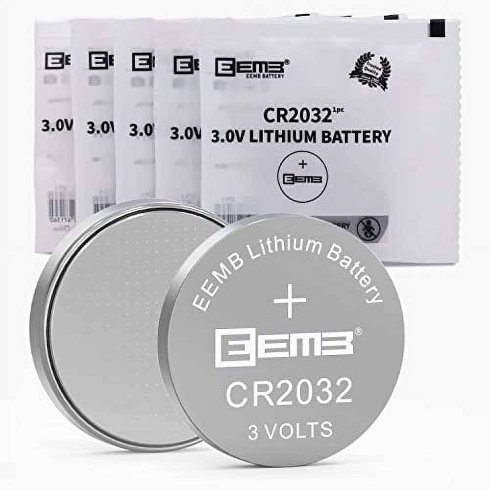 EEMB 5PACK CR2032 Battery 3V Lithium Battery Button Coin Cell Batteries ...