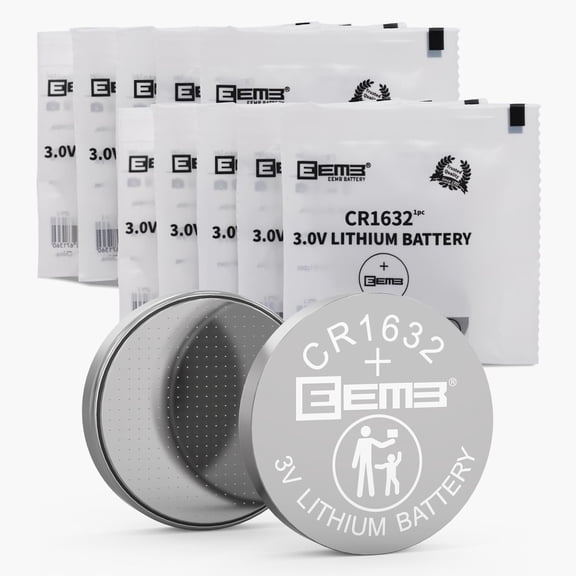 EEMB CR1632 3V Lithium Coin Cell Batteries for Car Key Fob Watch, 10 Pack
