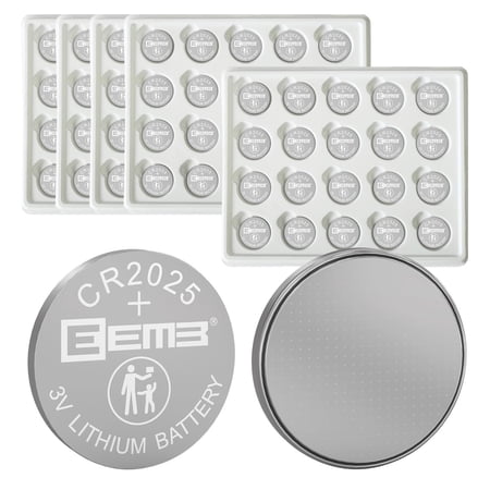 EEMB CR2025 3V Lithium Coin Cell Batteries for Key Fob Watch Remote, 20 Pack