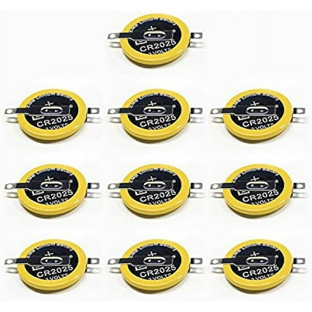 EEMB Tabbed CR2025 Batteries 10 Pack 3V 2025 Gameboy Cartridge Battery