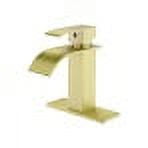 Brushed Gold Stainless Steel Waterfall Bathroom Faucet