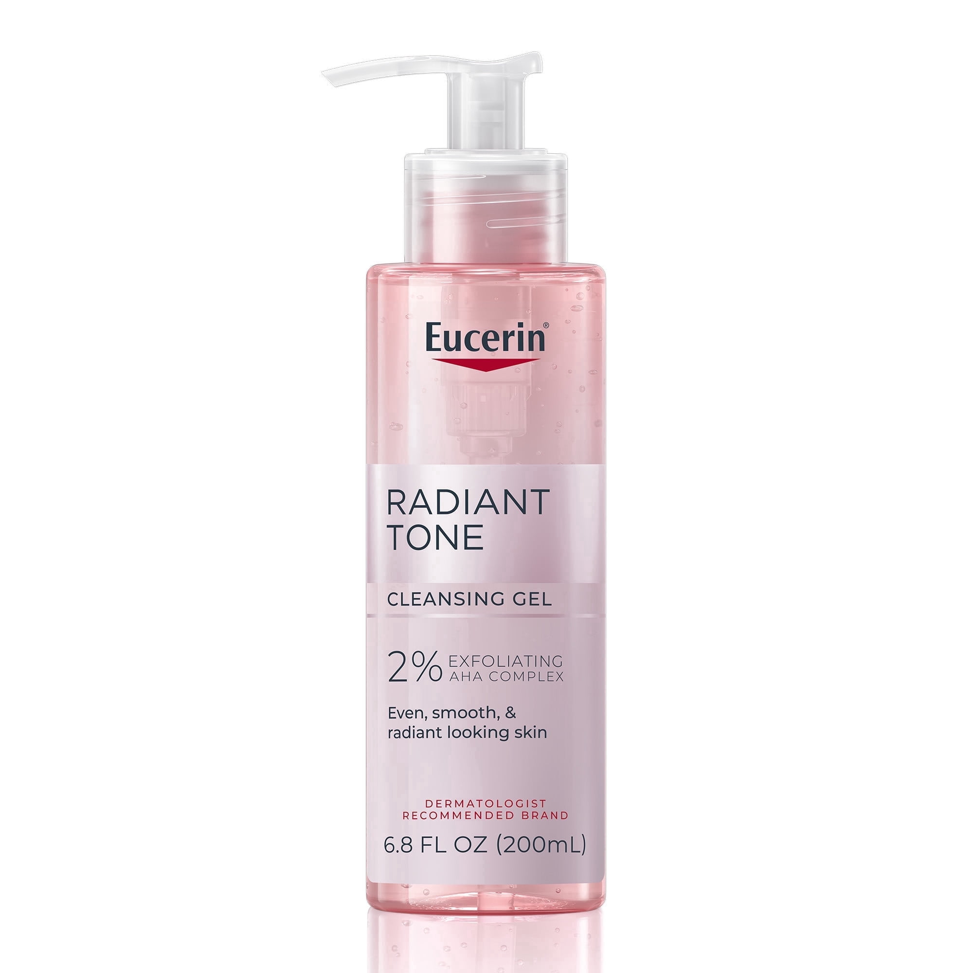 Eucerin Radiant Tone Cleansing Gel, Face Cleanser with AHA Complex, 6.8 Fl Oz Bottle