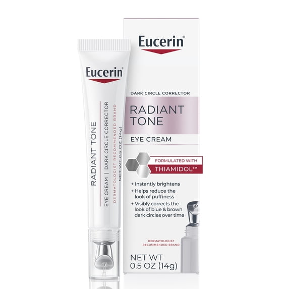 Eucerin Radiant Tone Eye Cream, Dark Circle Corrector with Thiamidol and Hyaluronic Acid, 0.5 oz