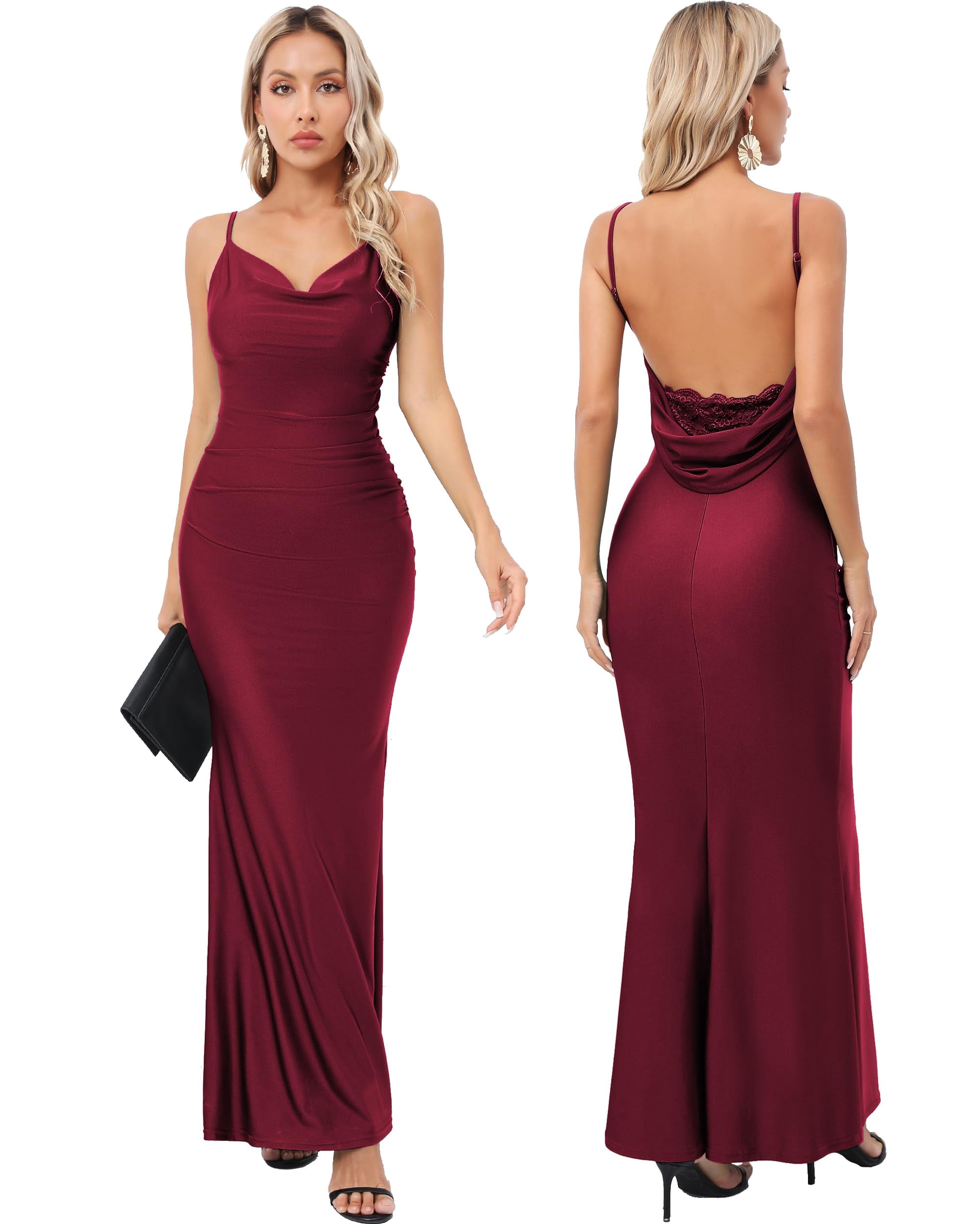 Women’s Braided Cage Neck Evening Dress Maxi main image 1