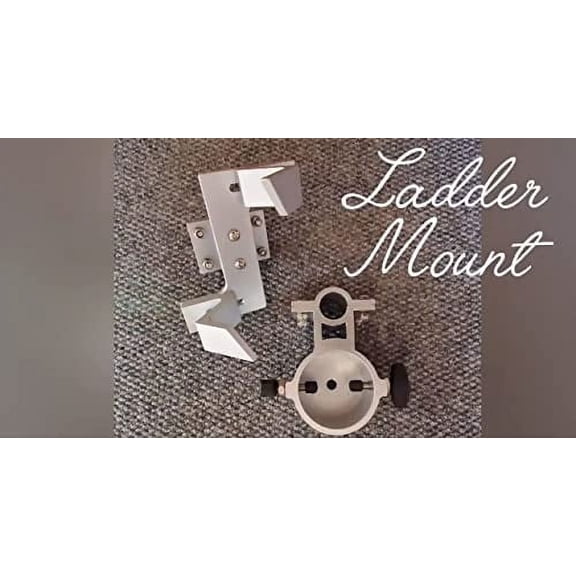 EEZ RV Products Aluminum Ladder Pole Mount for RV Starlink or FlagPole - Hold up to 2.5'' OD Pole - Fits 1.5 inch Ladder RailsWe Have Options to add Part for 1" Square Ladder Rall