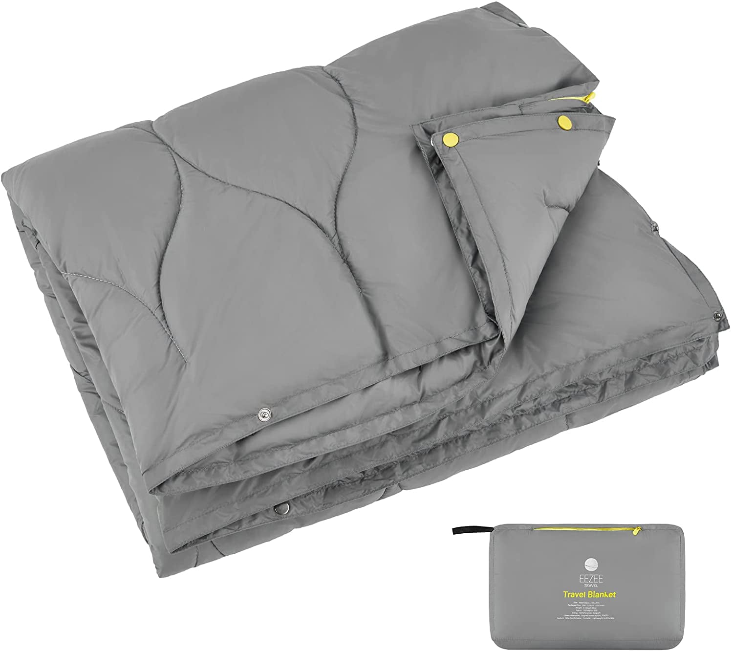 EEZEE Lightweight Camping Blanket Warm Cold Weather Down Alternative Travel Blanket Compact