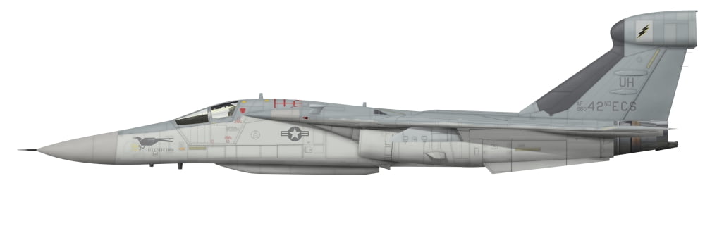 EF-111A Raven electronic warfare aircraft Canvas Art - InkwormStocktrek Images (25 x 9)