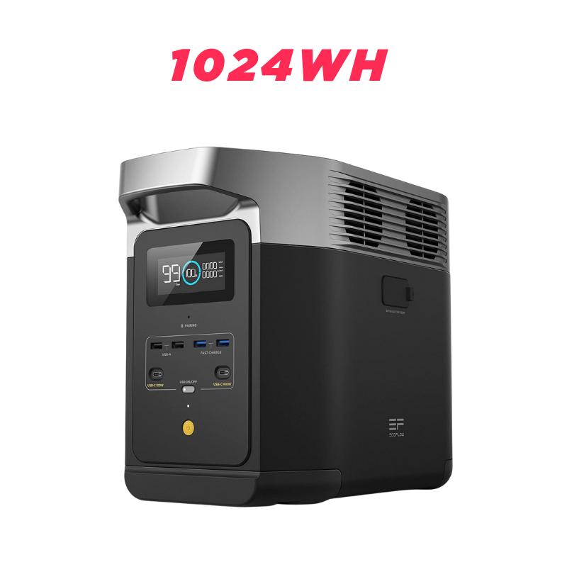 EF ECOFLOW DELTA 2/DELTA 3 Portable Power Station, Full Charge in 56 Min, 1024Wh LiFePO4 Battery, 1800W AC/100W USB-C Output, Solar Generator #DealsforYouDays
