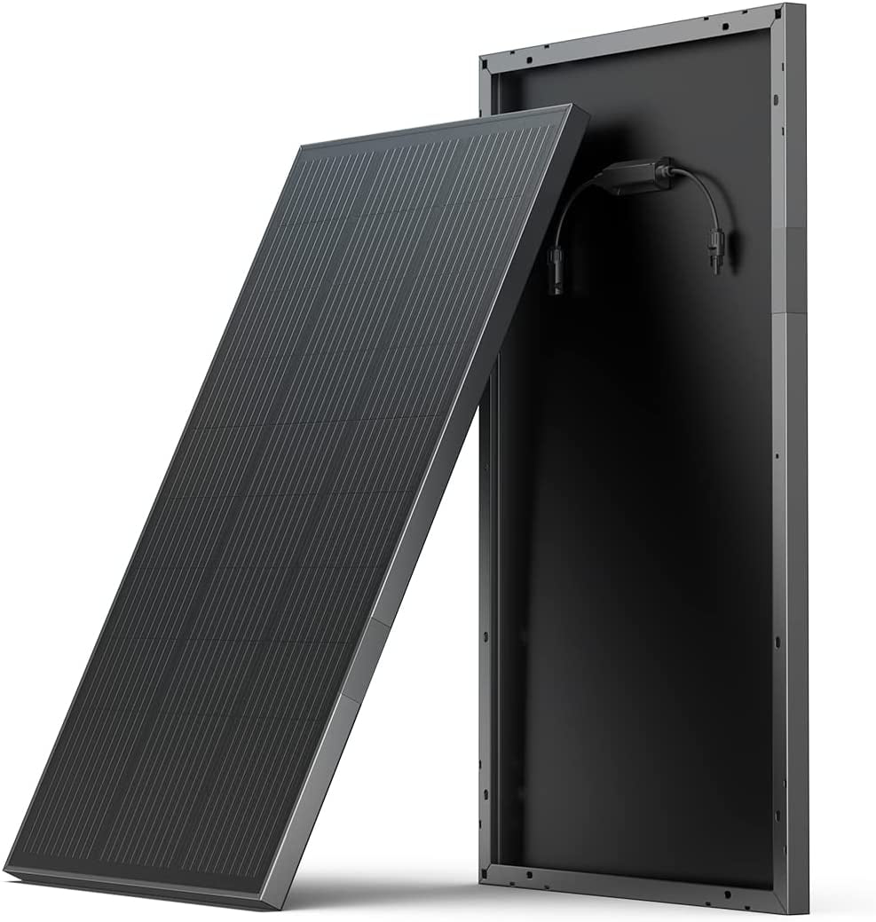 EF EcoFlow 2Pcs 100W 12V Solar Panel, High Efficiency Monocrystalline PV Modules, IP68 Waterproofing, Ideal for RV,Marine Rooftop, Farm Battery, Power Kits & Ecosystem