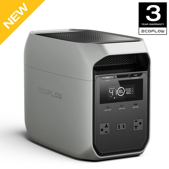 EF EcoFlow Portable Power Station DELTA 3 Classical, 1024Wh LiFePO4 Battery, 1800W AC/100W USB-C Output,1 Hr Fast Charge,Solar Generator for RVs,Camping & Home Backup(Solar Panel Optional),Dark Grey