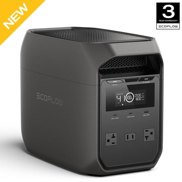 EF EcoFlow Portable Power Station DELTA 3 Classical 1000 Dark LiFePO4 Battery, 1800W AC/100W USB-C Output,1 Hr Fast Charge,Solar Generator for RVs,Camping & Home Backup(Solar Panel Optional)