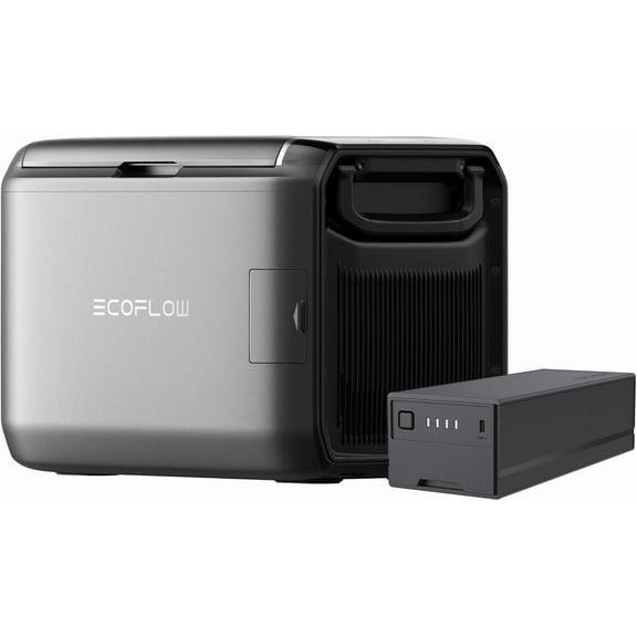 EF EcoFlow GLACIER Classic 35L Portable Fridge Freezer with Battery, 43H Cooling Car Refrigerator, Battery Powered with App Control, 6 Charging Options, Fast&Quiet Electric Cooler for Camping, RV