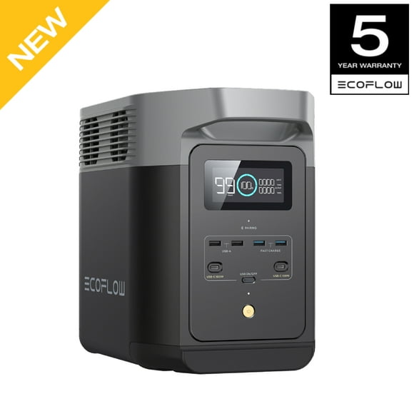 EF EcoFlow Portable Power Station DELTA 2 Lite 950Wh LiFePO4 (LFP) Battery Solar Generator,1800W AC Output for Outdoor Camping,Home Backup,Emergency,RV