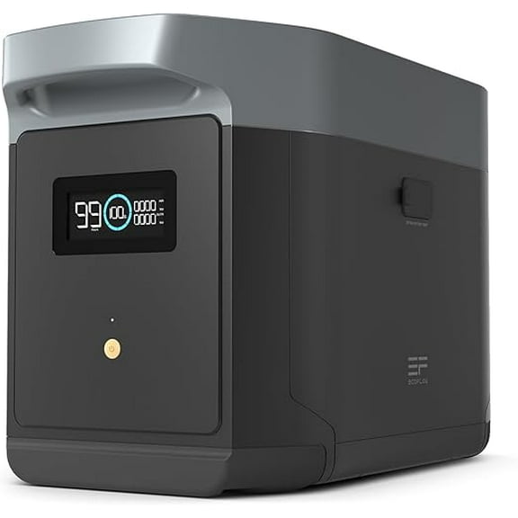 EF EcoFlow DELTA 2 Max Power Station Extra Battery, 2048Wh LiFePO4 (LFP) Battery, Compatible with DELTA 2&DELTA Max 2000&DELTA 2 Max Outdoor Generators