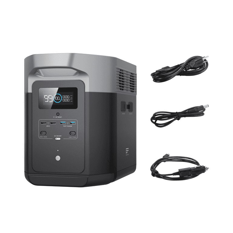 EcoFlow DELTA 2 Max Solar Generator, 2048Wh Battery, Full