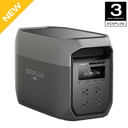 EF EcoFlow Portable Power Station DELTA 3 Max, 2048Wh LiFePO4 Battery, Solar Generator (Solar Panel Optional), 3400W X-Boost Output, Ultra-Fast 0-80% Charging in 1.13 Hr, Home Backup & RV Camping