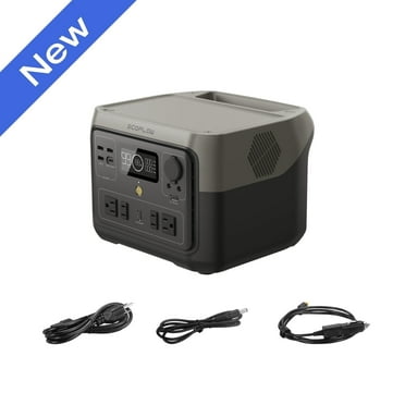 EF EcoFlow Portable Power Station RIVER 2 Max Lite,500Wh LFP Battery,1000W Solar Generator for Outdoor,Home Use