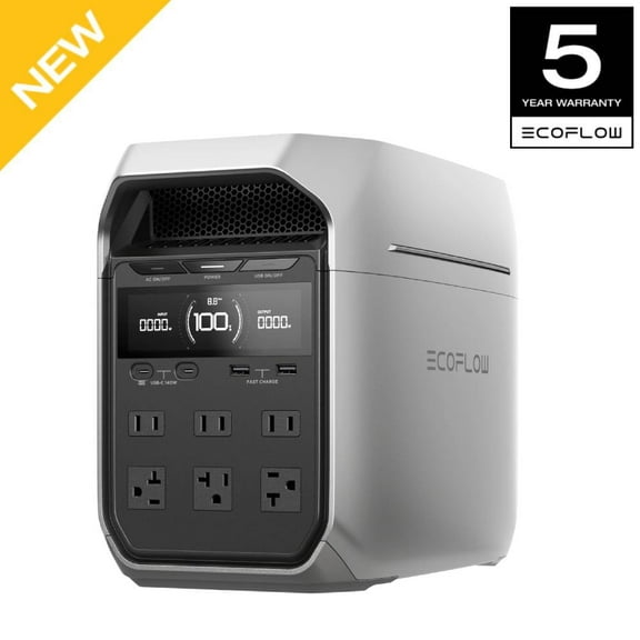 EF EcoFlow Power Station DELTA 3+ ,1024Wh LFP Battery/1 Hour Fast Charging, 2200W Output Solar Generator for Outdoor Camping,Home Use,RV