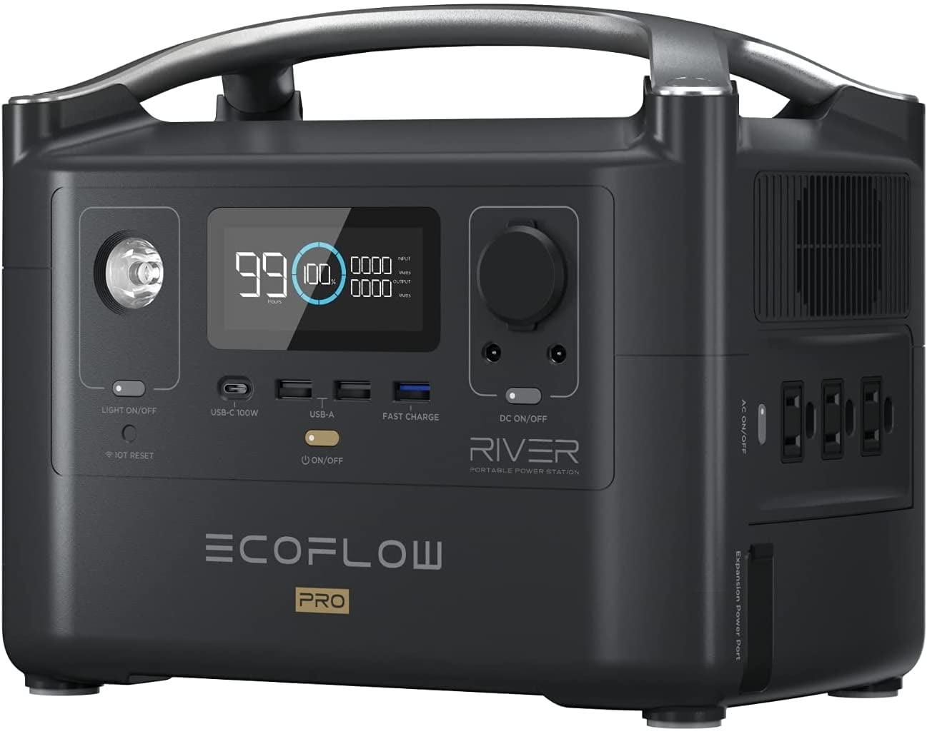 EcoFlow RIVER Pro Power Station, 720Wh, 600W AC Output, for EcoFlow RIVER Pro Power Station, 720Wh, 600W AC Output, for