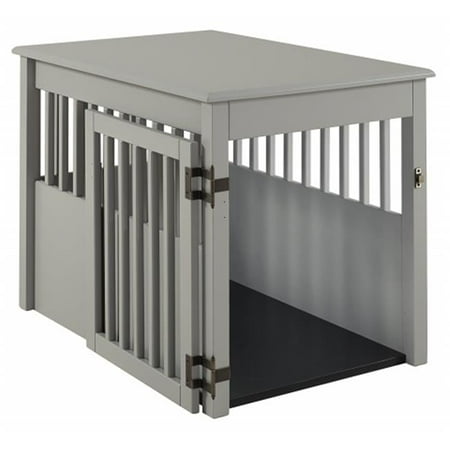 EF Furniture Ruffluv Large Pet Crate End Table - Grey