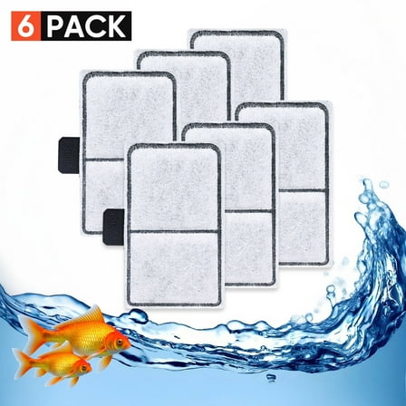 6 Pack EF-S Filter Cartridges for Fish Tank,Replacement Filter Media for Top Fin EF-S & BF5 BETTAFLO,Fish Tank Filter Cartridge for Aquarium,Filter for Fish Tank Accessories