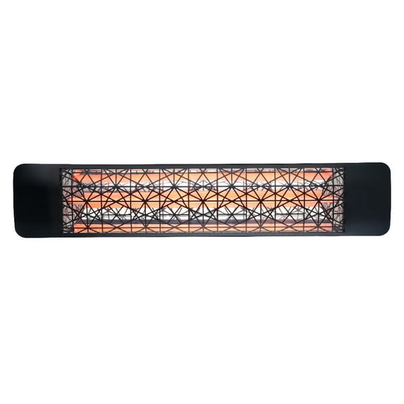 EF15120B4-Eurofase Heating-1500 Watt Plug-In Electric Infrared Single Element Heater-Black Finish-Astra Decorative Fascia