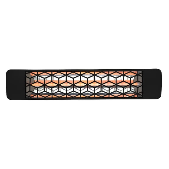 EF15120B6-Eurofase Heating-1500 Watt Plug-In Electric Infrared Single Element Heater-Black Finish-Stella Decorative Fascia