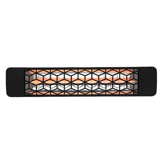 EF15120B6-Eurofase Heating-1500 Watt Plug-In Electric Infrared Single Element Heater-Black Finish-Stella Decorative Fascia