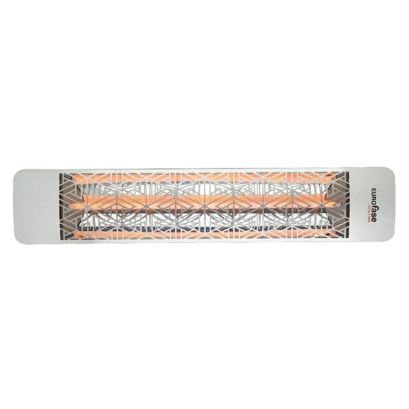 EF15120S3-Eurofase Heating-1500 Watt Plug-In Electric Infrared Single Element Heater-Stainless Steel Finish-Mason Decorative Fascia