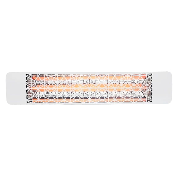 Eurofase Heating - 1500 Watt Plug-In Electric Infrared Single Element Heater-White Finish-Astra Decorative Fascia