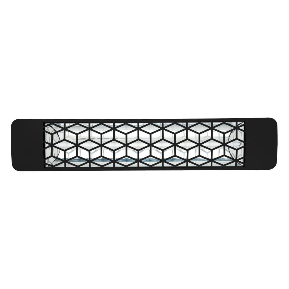 EF20240B6-Eurofase Heating-2000 Watt Single Element 39 Inch Electric Patio Heater-240 Voltage-Black Finish-Stella Decorative Fascia