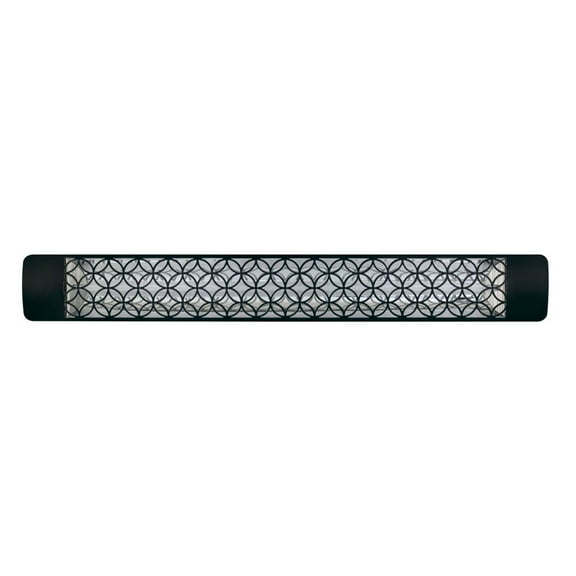 Eurofase Heating - 3000 Watt Single Element 61 Inch Electric Patio Heater-240 Voltage-Black Finish-Clover Decorative Fascia