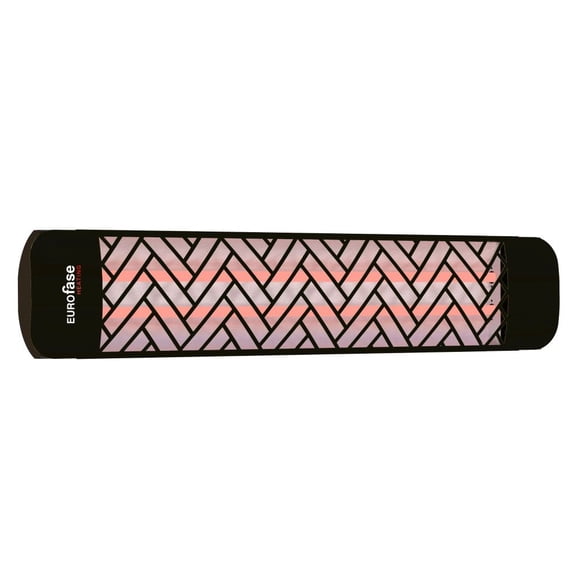 EF39DCB1-Eurofase Heating-EF40/EF50 Decor Plate Fascia Kit - For 4000 and 5000 Watt Eurofase Heaters-Black Finish-Chevron Decorative Fascia