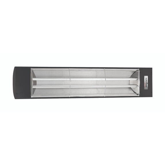 Eurofase Heating - 4000 Watt Electric Infrared Dual Element Heater-240 Voltage-Black Finish-No Fascia Decorative Fascia