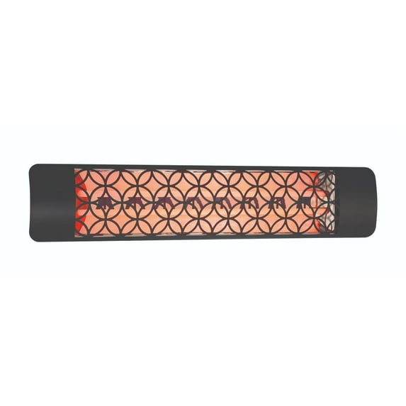Eurofase Heating - 4000 Watt Electric Infrared Dual Element Heater-240 Voltage-Black Finish-Clover Decorative Fascia
