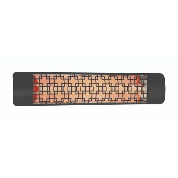 Eurofase Heating - 4000 Watt Electric Infrared Dual Element Heater-240 Voltage-Black Finish-Brix Decorative Fascia