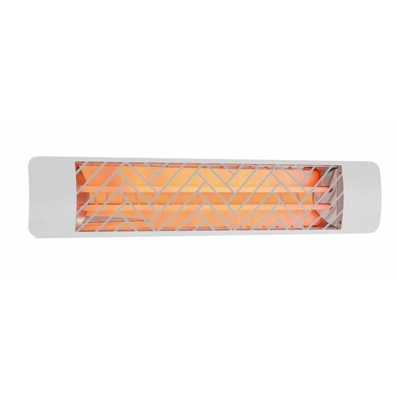 Eurofase Heating - 4000 Watt Electric Infrared Dual Element Heater-240 Voltage-White Finish-Clover Decorative Fascia