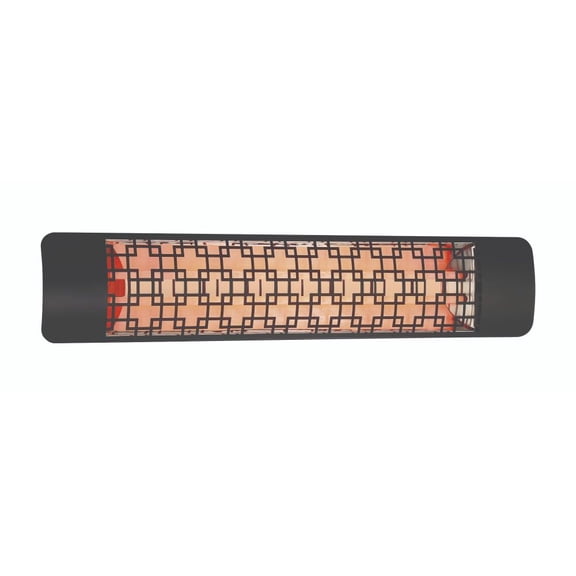 Eurofase Heating - 4000 Watt Electric Infrared Dual Element Heater-277 Voltage-Black Finish-Brix Decorative Fascia