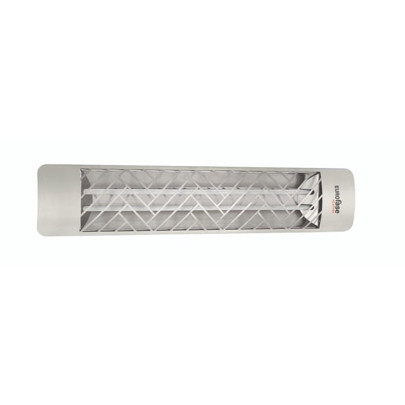 Eurofase Heating - 4000 Watt Electric Infrared Dual Element Heater-277 Voltage-Stainless Steel Finish-Chevron Decorative Fascia