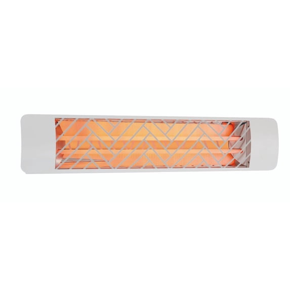Eurofase Heating - 4000 Watt Electric Infrared Dual Element Heater-277 Voltage-White Finish-Chevron Decorative Fascia
