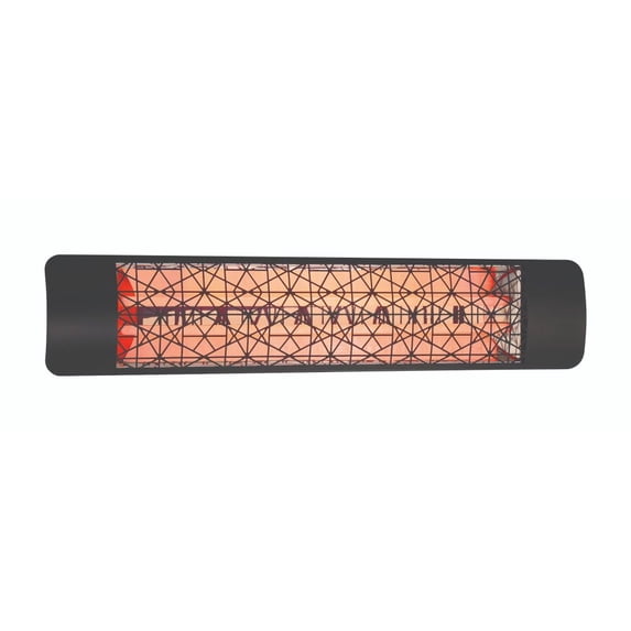 Eurofase Heating - 4000 Watt Electric Infrared Dual Element Heater-240 Voltage-Black Finish-Astra Decorative Fascia
